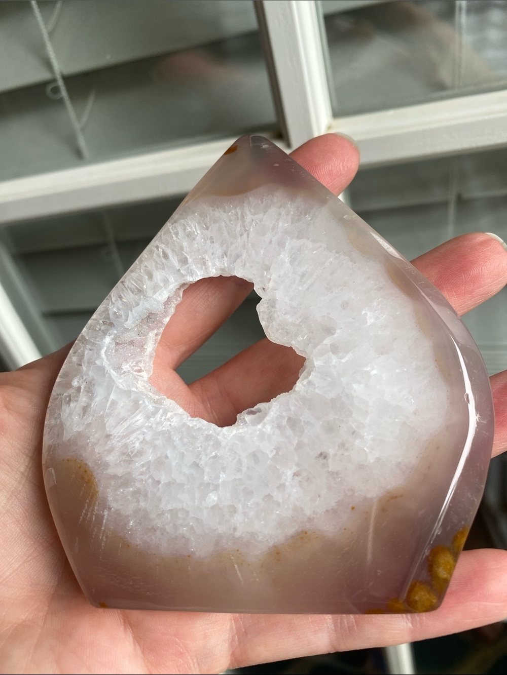 Druzy Agate Teardrop - Polished Crystal Display - Picture 6 of 6